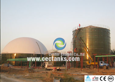Centrale elettrica a biogas Serbatoi di acciaio fuso in vetro per fermentazione anaerobica