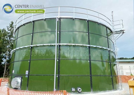 Serbatoi di acciaio a bullone resistenti a sostanze chimiche Serbatoi di immagazzinamento di biogas
