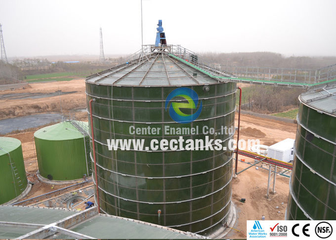 Centrale elettrica a biogas Serbatoi di acciaio fuso in vetro per fermentazione anaerobica 0