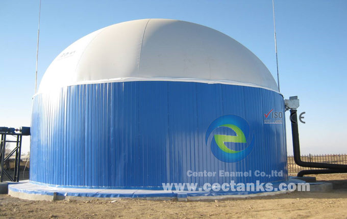 Serbatoio settico / serbatoio di stoccaggio di biogas smaltato con tetto a doppia membrana 6.0Mohs 2