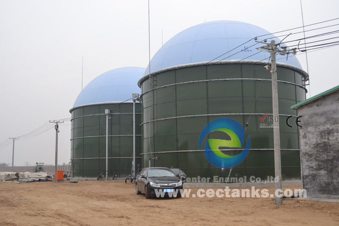Serbatoio settico / serbatoio di stoccaggio di biogas smaltato con tetto a doppia membrana 6.0Mohs 0