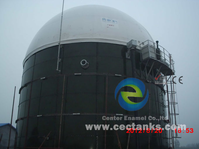 Serbatoio settico / serbatoio di stoccaggio di biogas smaltato con tetto a doppia membrana 6.0Mohs 1