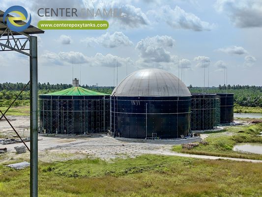 Contenitore di biogas a doppia membrana efficiente ottimizzato per il trattamento di rifiuti organici ad elevato contenuto