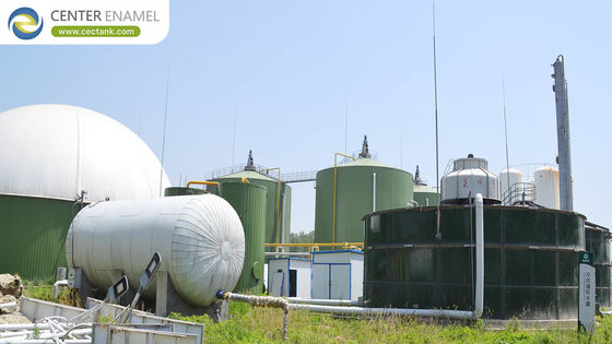 Serbatoio di digestione anaerobica verde scuro rivestito di vetro con reattore EGSB