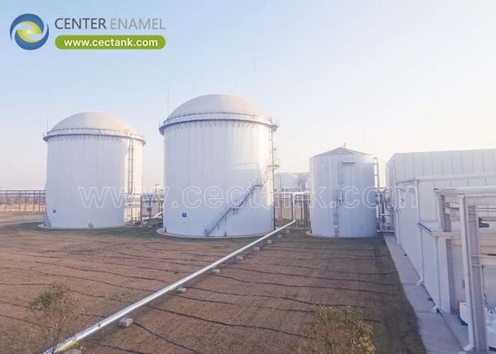 Grandi serbatoi digestori anaerobici di vetro fuso in acciaio con doppia membrana per impianti di biogas