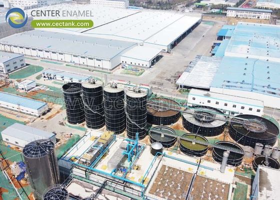 Serbatoi digestori anaerobici di acciaio avvolto per processi industriali di depurazione
