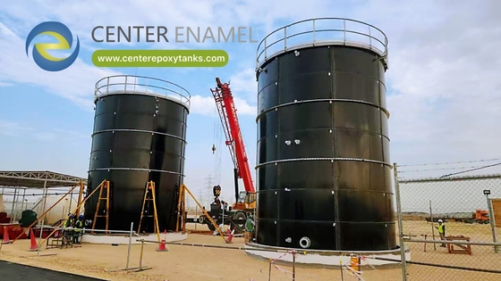 Serbatoi in acciaio bullonato con rivestimento epossidico per lo stoccaggio del biogas: immagazzinano in modo sicuro il biogas prodotto