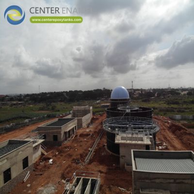 Tetti a doppia membrana per impianti di trattamento delle acque reflue: copre le acque reflue per la cattura e lo stoccaggio del biogas