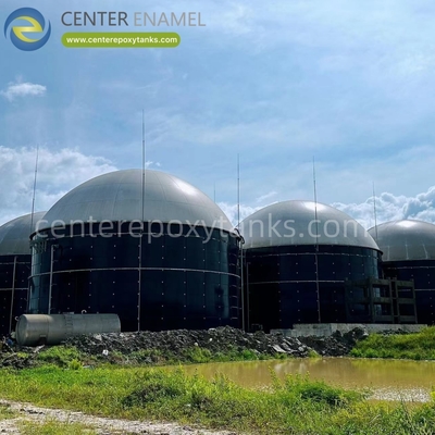 Tetti a doppia membrana per lo stoccaggio di biogas in gasometri: Massimizza la capacità di stoccaggio del gas.
