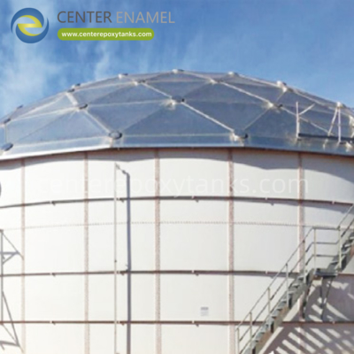 Copertura geodetica in alluminio per serbatoi di acque reflue: controlla gli odori e protegge le acque reflue