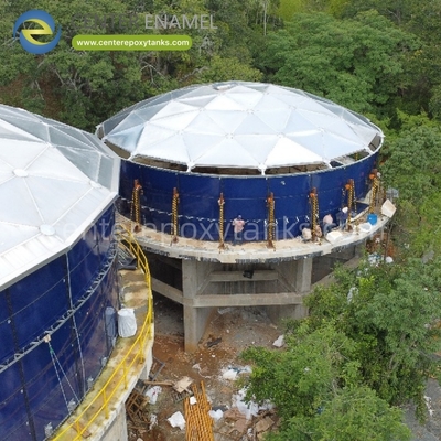 Copertura geodetica in alluminio per lo stoccaggio di fanghi municipali: offre una copertura sigillata e resistente alla corrosione