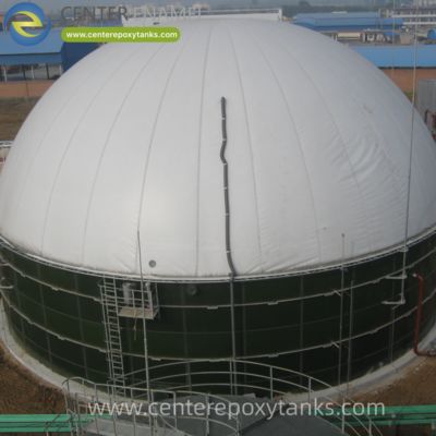 Pallone per stoccaggio biogas per digestori agricoli: Spesso costituisce il tetto flessibile per immagazzinare il gas prodotto dall'unità di digestione