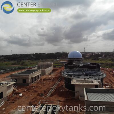 Detentore a doppia membrana di biogas per il progetto di digestione del biogas dalla biomassa: fornisce la stabilizzazione del volume necessaria per gestire l'output del digestore continuo o a lotti