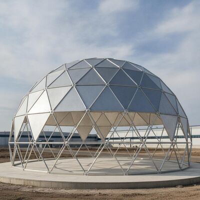Tetti geodesici in cupola di alluminio con elevata resistenza alla corrosione, installazione rapida sul campo e progettazione spaziale chiara