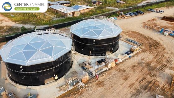 Soluzioni sostenibili per il biogas: serbatoi GFS+tetto a doppia membrana per le acque reflue dei macelli in India