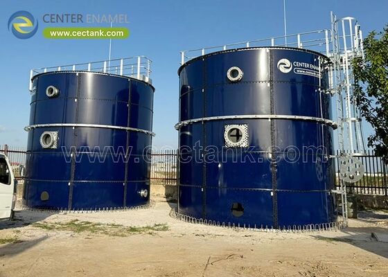 Serbatoio di stoccaggio liquido in acciaio fuso in vetro Silos Contenitore di biogas Acid and Alkalinity Proof