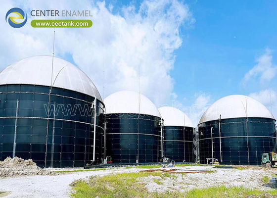 Serbatoi di stoccaggio del biogas in acciaio a bullone: ottimizzazione del contenimento del gas con tetti a singola e doppia membrana