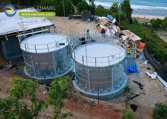 Serbatoi in acciaio zincato per stoccaggio acqua per irrigazione paesaggistica