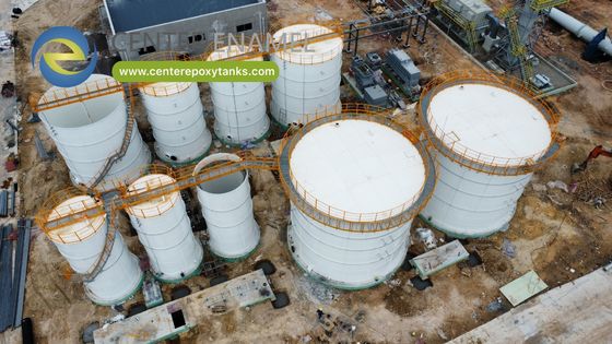Serbatoi imbullonati in acciaio rivestito in resina epossidica per lo stoccaggio degli effluenti: immagazzinano temporaneamente le acque reflue trattate