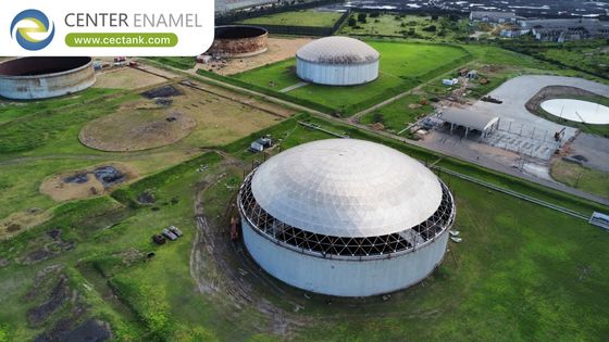Cupole geodetiche in alluminio per serbatoi di stoccaggio lubrificanti - Center Enamel