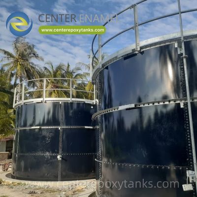 Serbatoio in acciaio rivestito in resina epossidica per digestori anaerobici: un recipiente resistente e a tenuta di gas per una produzione efficiente di biogas.