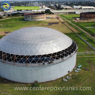 Aluminum Geodesic Dome for Silo Tank: Provides a Strong, Lightweight, and Self-Supporting Roof to Protect Dry Bulk Goods from Weather