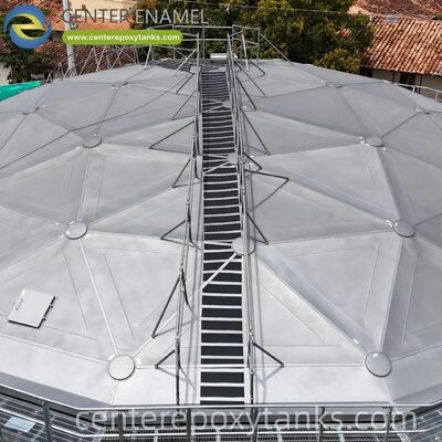 Cupola di alluminio per un serbatoio di stoccaggio dei fanghi: copertura affidabile per contenere gli odori dei fanghi e prevenire l'infiltrazione dell'acqua piovana