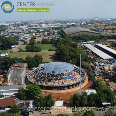 Tetto a cupola in alluminio per serbatoi di stoccaggio del petrolio saldati in acciaio inossidabile: fornisce una tenuta affidabile che migliora la sicurezza del sito e riduce al minimo il rischio di incendio