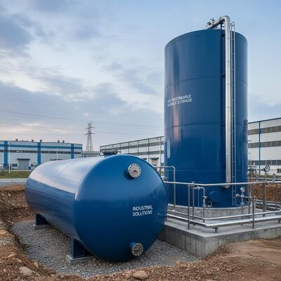 Serbatoi in acciaio rivestito di vetro fuori terra o sotterranei, impermeabili ai gas, soluzioni di stoccaggio durevoli per applicazioni industriali