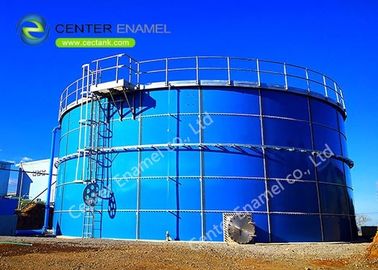 Serbatoi di stoccaggio del biogas in acciaio a bullone resistenti alla corrosione con tetto in vetro fuso in acciaio