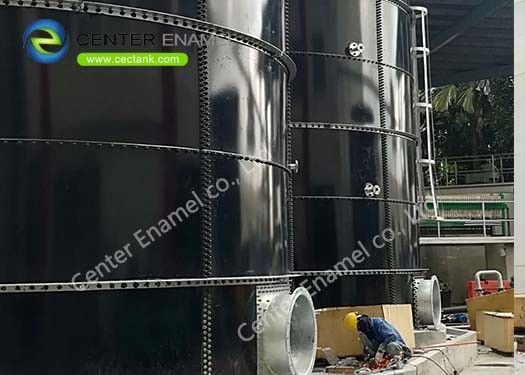 Reattore CSTR in acciaio rivestito di vetro con tetto per impianti di biogas