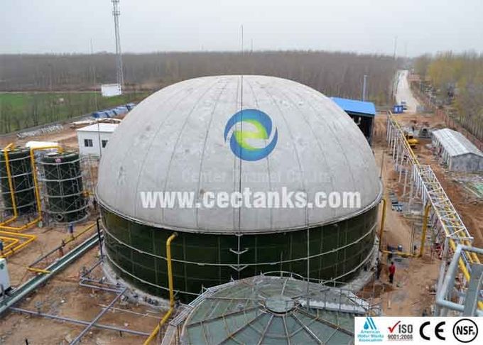Serbatoio di stoccaggio del biogas in vetro fuso all'acciaio con resistenza alla corrosione superiore ISO 9001:2008 1