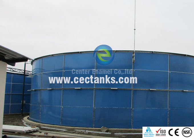 Serbatoio di acqua in acciaio da 10000 / 10K galloni / serbatoio di accumulo di acqua rivestito di vetro per impianti di biogas 0