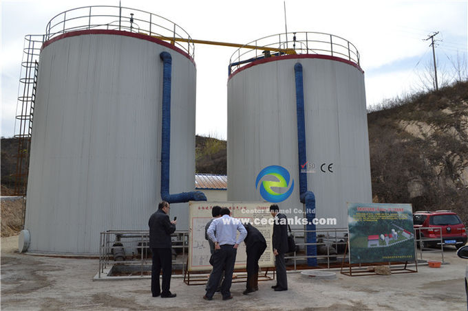 Impianti di biogas Serbatoi in acciaio fuso di vetro per la produzione di energia da impianti di depurazione di letame di letame animale 1