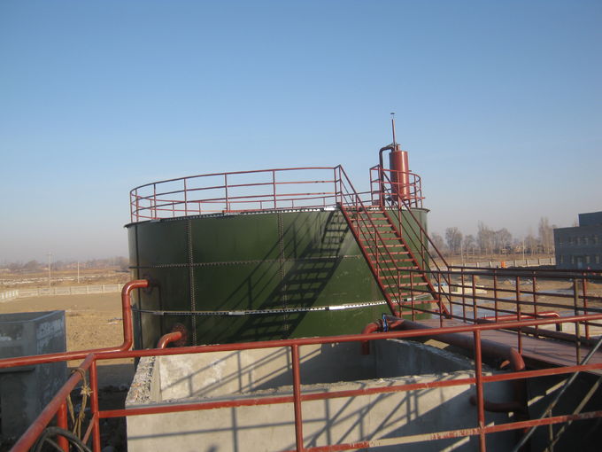 Serbatoio di stoccaggio del biogas GLS per il trattamento della digestione anaerobica con tetto a doppia membrana o tetto smaltato 0